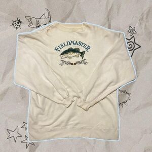 Field Master Fish Cream Sweatshirt - Size XXL